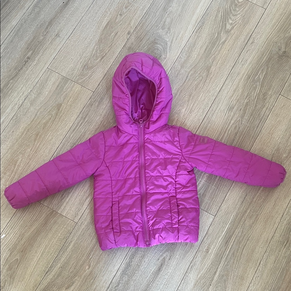 GAP Pink Hooded Puffer Jacket